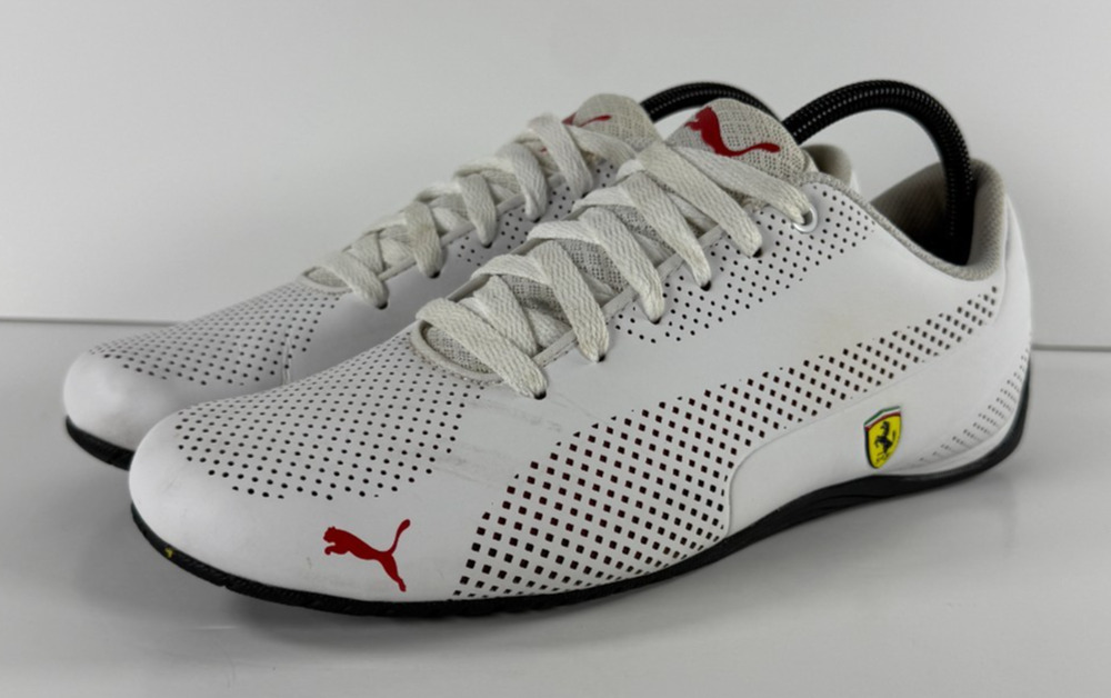 PUMA Ferrari Drift Cat 5 Ultra White Red Men's 10.5 305921-03 Sneakers